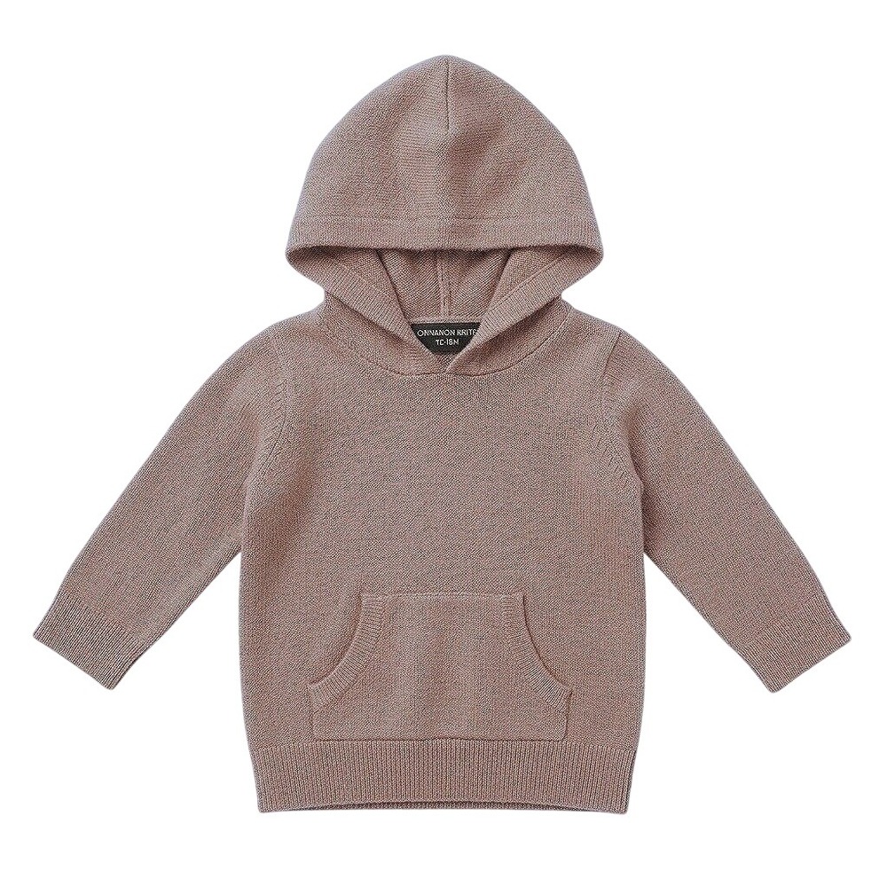 Quince Camel Cashmere Hoodie Sweater Kangaroo Pouch Infant 12-18 Months